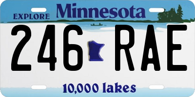 MN license plate 246RAE