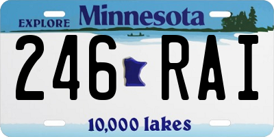 MN license plate 246RAI