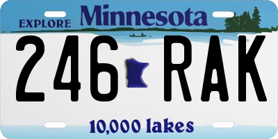 MN license plate 246RAK