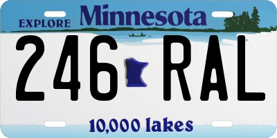 MN license plate 246RAL