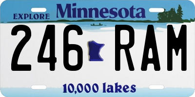 MN license plate 246RAM