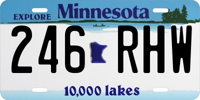 MN license plate 246RHW