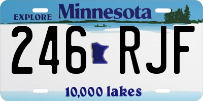 MN license plate 246RJF