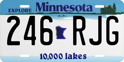 MN license plate 246RJG