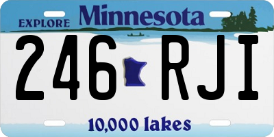 MN license plate 246RJI