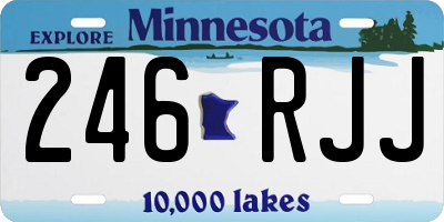 MN license plate 246RJJ