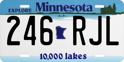 MN license plate 246RJL
