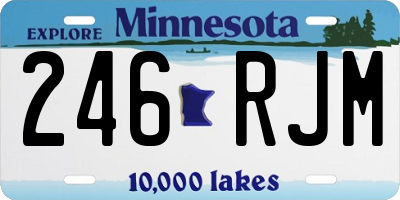 MN license plate 246RJM