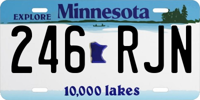 MN license plate 246RJN