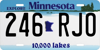 MN license plate 246RJO