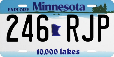 MN license plate 246RJP