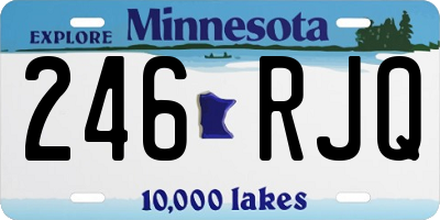 MN license plate 246RJQ