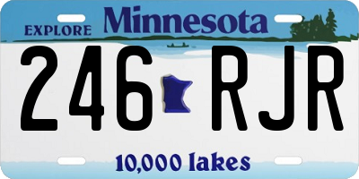 MN license plate 246RJR