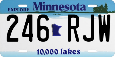 MN license plate 246RJW
