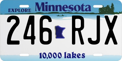 MN license plate 246RJX