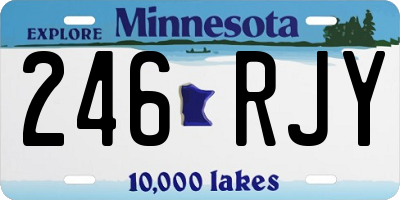 MN license plate 246RJY