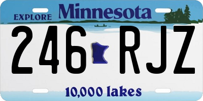 MN license plate 246RJZ