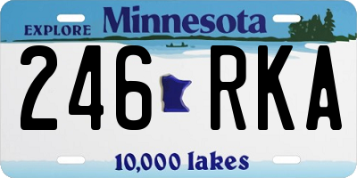 MN license plate 246RKA