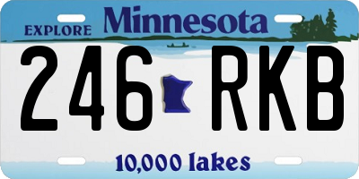 MN license plate 246RKB