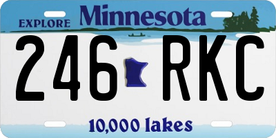 MN license plate 246RKC