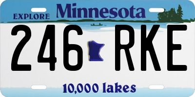 MN license plate 246RKE