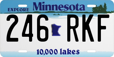 MN license plate 246RKF