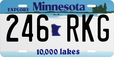 MN license plate 246RKG