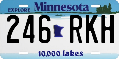 MN license plate 246RKH