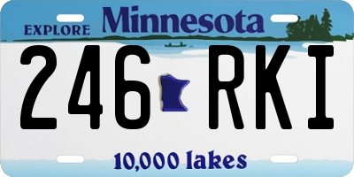 MN license plate 246RKI