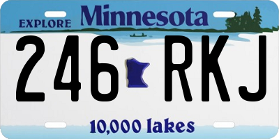 MN license plate 246RKJ