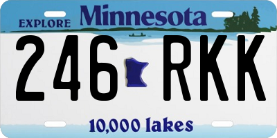 MN license plate 246RKK