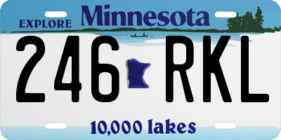 MN license plate 246RKL