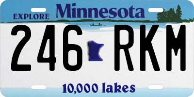 MN license plate 246RKM
