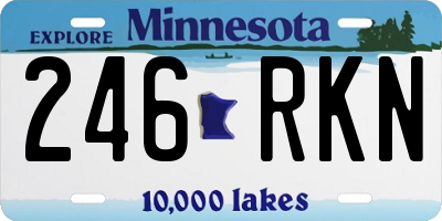MN license plate 246RKN