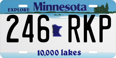 MN license plate 246RKP