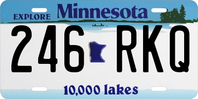 MN license plate 246RKQ