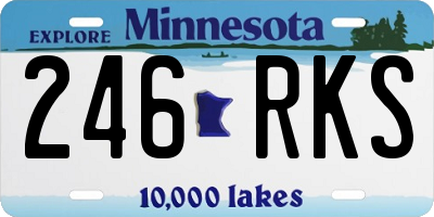 MN license plate 246RKS