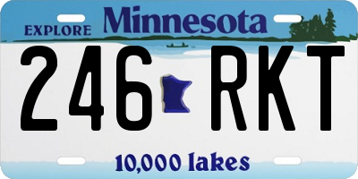 MN license plate 246RKT