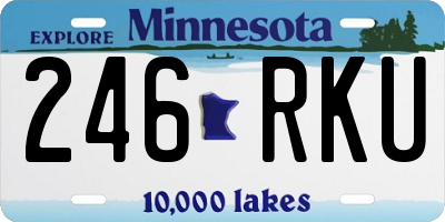 MN license plate 246RKU