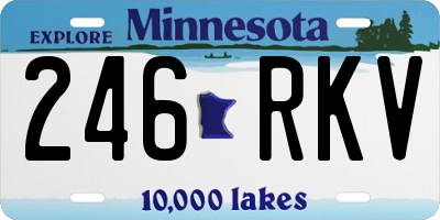 MN license plate 246RKV