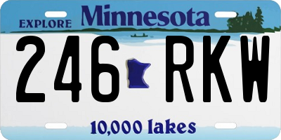 MN license plate 246RKW