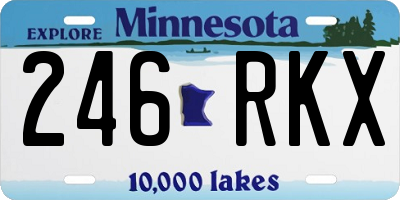 MN license plate 246RKX