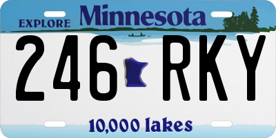 MN license plate 246RKY