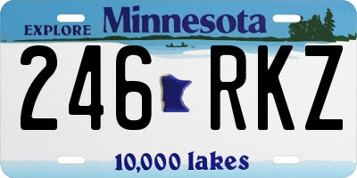 MN license plate 246RKZ