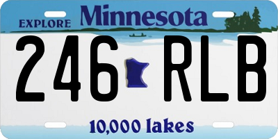 MN license plate 246RLB