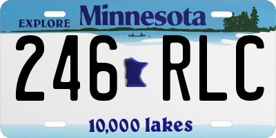MN license plate 246RLC
