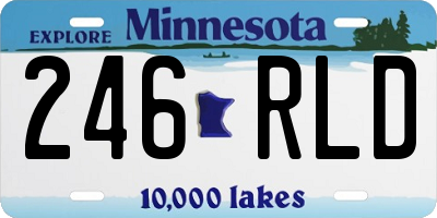 MN license plate 246RLD