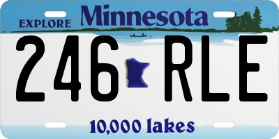 MN license plate 246RLE