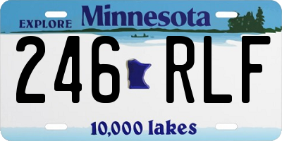 MN license plate 246RLF