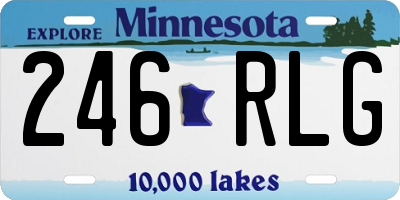 MN license plate 246RLG